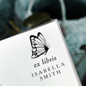 Elegantes Typografy Butterfly Ex Libris Buchzeiche Permastempel