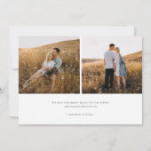 Elegantes Typografy Foto Wedding Save The Date (Rückseite)