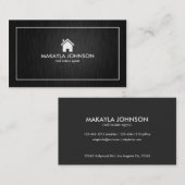 Elegantes u. modernes Schwarzes und Goldwirkliches Visitenkarte (Vorne/Hinten)