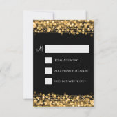 Elegantes UAWG Party Glitzern Gold RSVP Karte (Vorderseite)