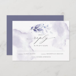 Elegantes UAWG Watercolor Foliage Violet RSVP Karte