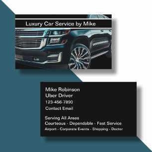 Elegantes Uber-Fahrer-Transport-Thema Visitenkarte