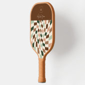 Elegantes überprüftes Personalisiertes Monogramm Pickleball Schläger (Links)