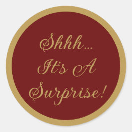 Elegantes Überraschungs-Party Runder Aufkleber