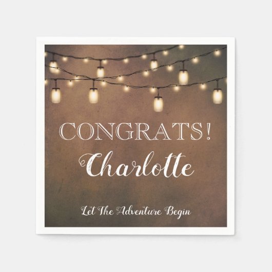 Elegantes Überraschungsruhestand Party Napkins Serviette (Vorderseite)