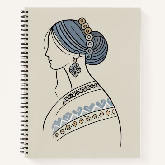 Elegantes ukrainisches Folk Art Notebook Notizblock (Vorderseite)