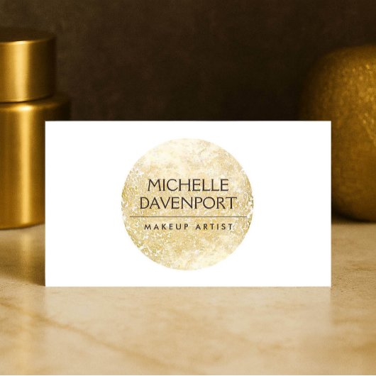 Elegantes und Abstraktes Gold-Circle-Logo Visitenkarte