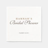 Elegantes und ästhetisches Golden & Silver Brautpa Serviette (Vorderseite)