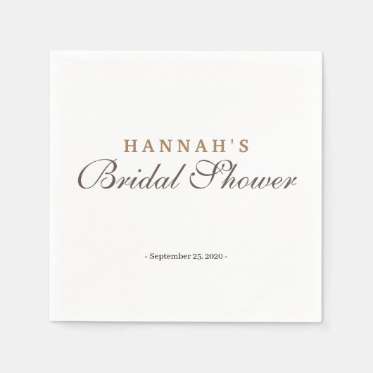 Elegantes und ästhetisches Golden & Silver Brautpa Serviette (Vorderseite)