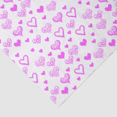 Elegantes und dekoratives rosa Herz-Muster Seidenpapier (Detail)