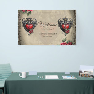 Elegantes und dennoch mystisches gotisches Herz Banner