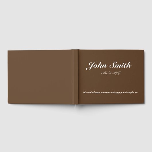 Elegantes und einfaches Begräbnisgastbuch Gästebuch (Voll)