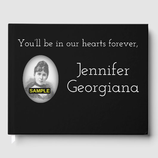 Elegantes und einfaches Beileid Gästebuch (Vorderseite)