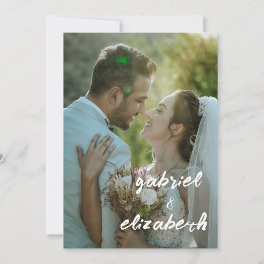 Elegantes und einfaches Luxus-Blue-Hochzeitsangebo Einladung (Rückseite)