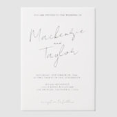 Elegantes und einfaches Minimalistisches Skript Pergament Einladungen (Vorderseite)