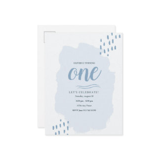 Elegantes und einfaches Party für jeden Kindergebu Einladungspostkarte