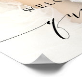 Elegantes und einfaches Quinceañera Begrüßungszeic Poster (Ecke)