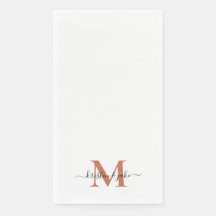 Elegantes und einfaches Terrakotta-Monogramm-Swash