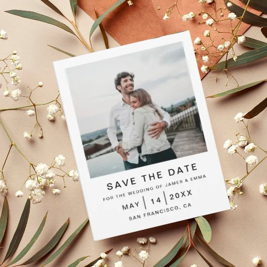 Elegantes und einfaches Weeding Save the Date Einladungspostkarte