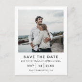 Elegantes und einfaches Weeding Save the Date Einladungspostkarte (Vorderseite)
