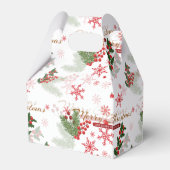 Elegantes und einfaches Weihnachtsmuster Geschenkschachtel (Rückseite)