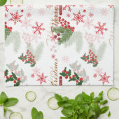 Elegantes und einfaches Weihnachtsmuster Küchentuch (Gefaltet)
