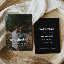 Elegantes und elegantes minimalistisches Foto Save The Date