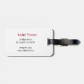 Elegantes und exotisches tropisches Gefühl Gepäckm Gepäckanhänger (Rückseite horizontal)