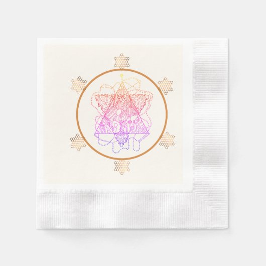 Elegantes und farbenfrohes jüdisches Star Paper Serviette (Vorderseite)