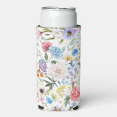 Elegantes und farbenfrohes Wildblume-Muster Selters Dosenkühler (Seltzer Vorderseite)