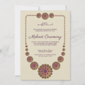 Elegantes und florales geometrisches Muster islami Einladung (Vorderseite)