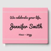 Elegantes und fröhliches Bestattungsguestbook Gästebuch (Vorderseite)