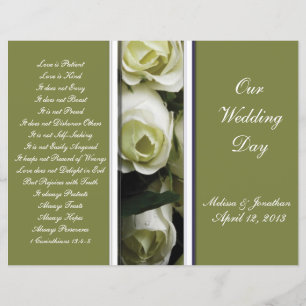 Elegantes und grünes Hochzeitsprogramm