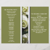 Elegantes und grünes Hochzeitsprogramm (Rückseite)