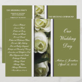 Elegantes und grünes Hochzeitsprogramm (Vorne/Hinten)