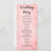 Elegantes und Hübsches Rosenhochzeitprogramm (Rückseite)