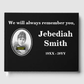 Elegantes und individuelles Memorial Gästebuch (Vorderseite)