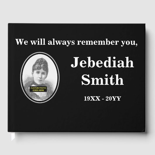 Elegantes und individuelles Memorial Gästebuch (Vorderseite)