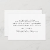 Elegantes und klassisches Begräbnis Beileid Vielen Einladung (Vorne/Hinten)