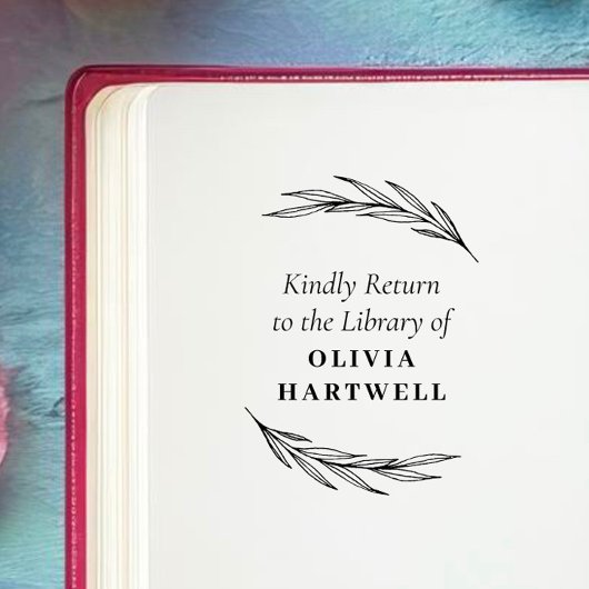 Elegantes und klassisches Buch Gummistempel