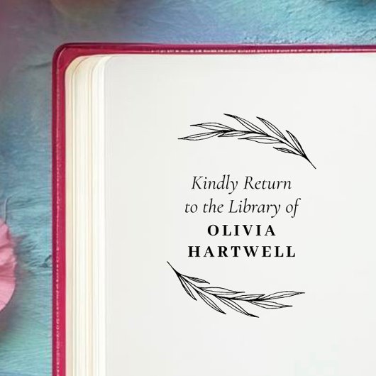 Elegantes und klassisches Buch Permastempel