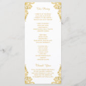 Elegantes und klassisches Hochzeitsprogramm für Go Programm (Rückseite)