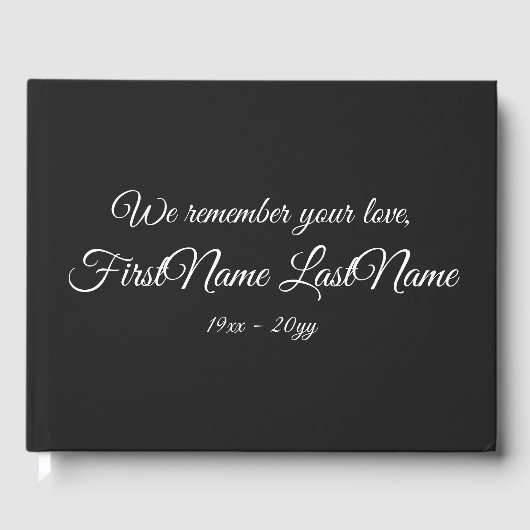 Elegantes und konservatives Beileid Gästebuch (Vorderseite)