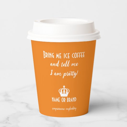 Elegantes und lustiges Personalisiertes Ereignis Pappbecher (Rückseite)