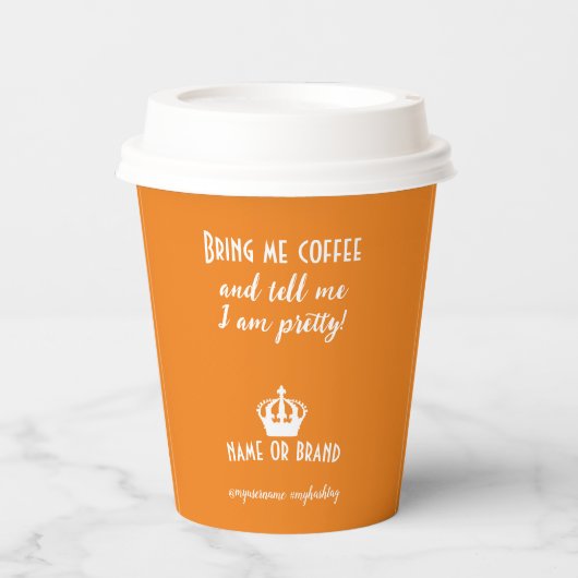 Elegantes und lustiges Personalisiertes Ereignis Pappbecher (Vorderseite)