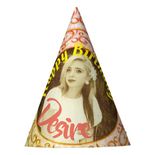 Elegantes und lustiges Scroll-Foto Party-Hut einfü Partyhütchen (Vorderseite)