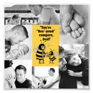 Elegantes und lustiges Vater Foto Collage Poster