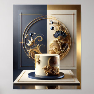 Elegantes und luxuriöses Cake Design Poster