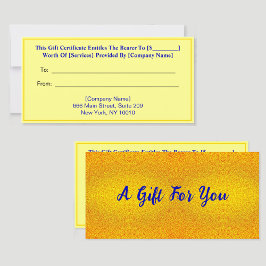 Elegantes und luxuriöses Goldenes Geschenk