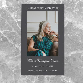 Elegantes und minimalistisches Beerdigungsgebet-Fo Visitenkarte